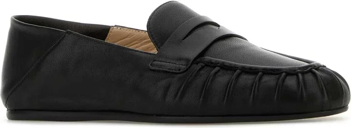 Black Leather Brooks Loafers - Image 2