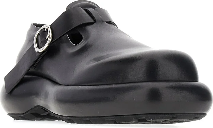 Black Leather Buckle Shoes - Image 2