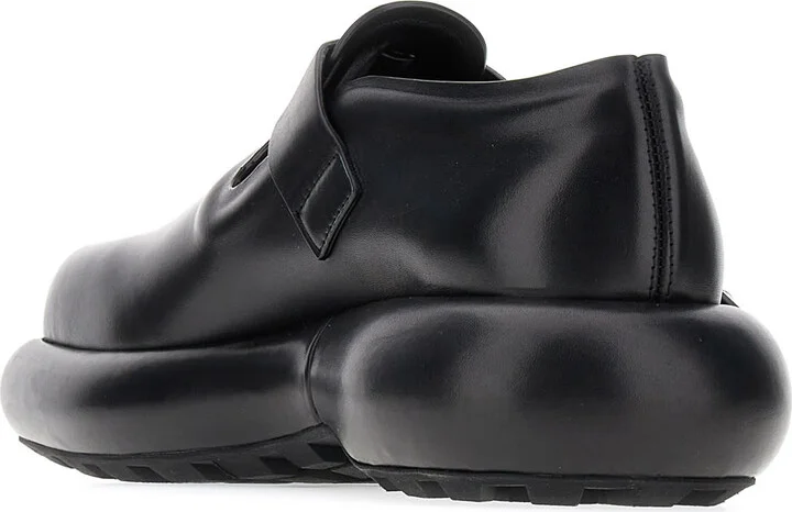 Black Leather Buckle Shoes - Image 3