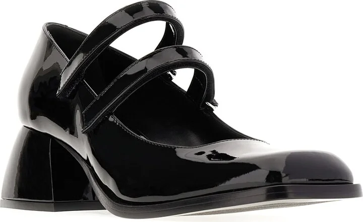 Black Leather Bulla Bacara Pumps - Image 2