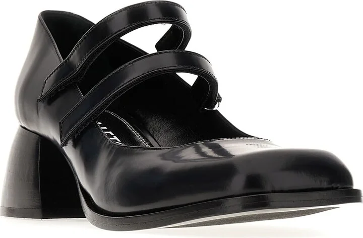 Black Leather Bulla Bacara Pumps - Image 2