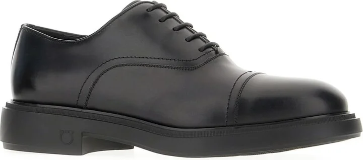 Black Leather Camden Lace-up Shoes - Image 2