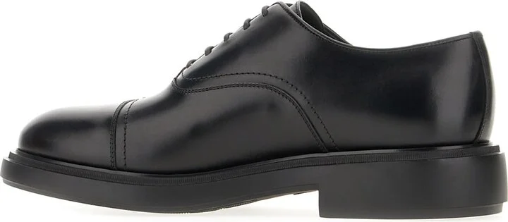 Black Leather Camden Lace-up Shoes - Image 3