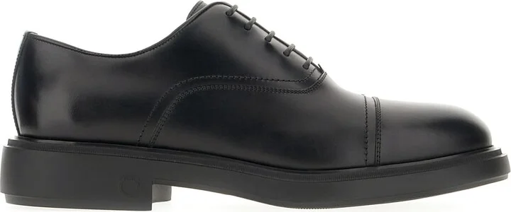 Black Leather Camden Lace-up Shoes
