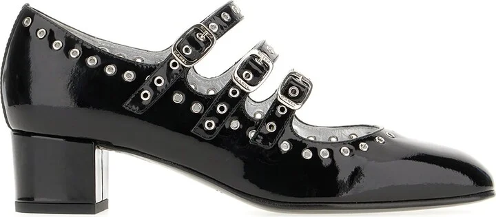 Black Leather Camden Pumps