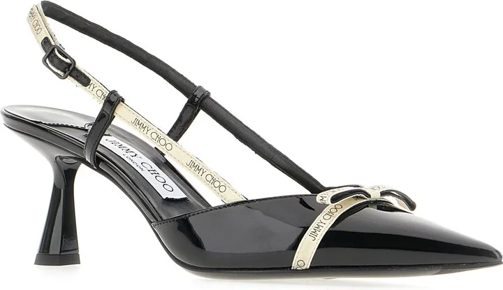Black Leather Camila Pumps - Image 2