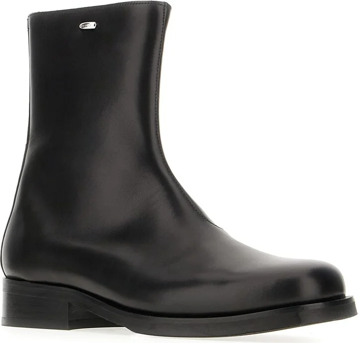 Black Leather Camion Boots - Image 2