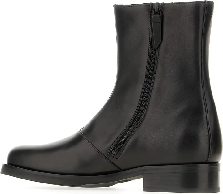 Black Leather Camion Boots - Image 3