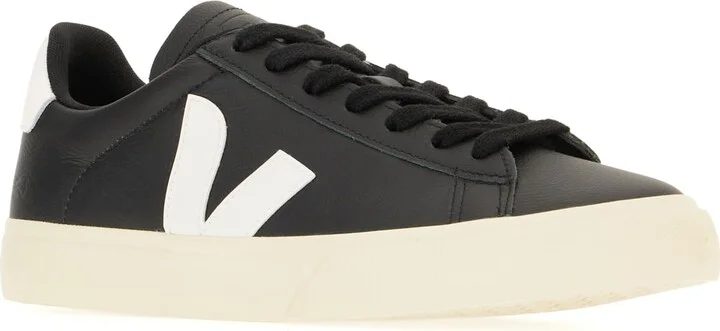 Black Leather Campo Sneakers - Image 2