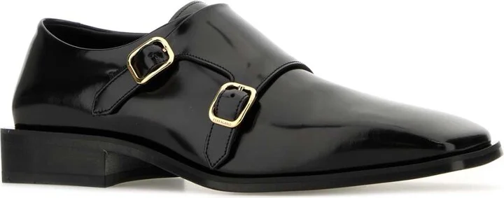 Black Leather Caracas Monk Strap Shoes - Image 2
