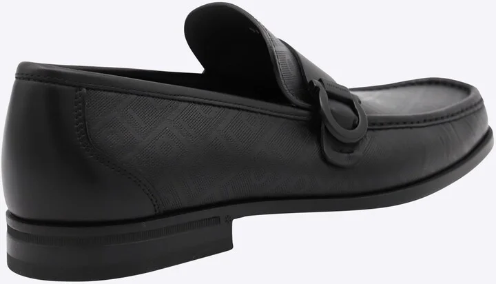 Black Leather Caspian Loafers - Image 3