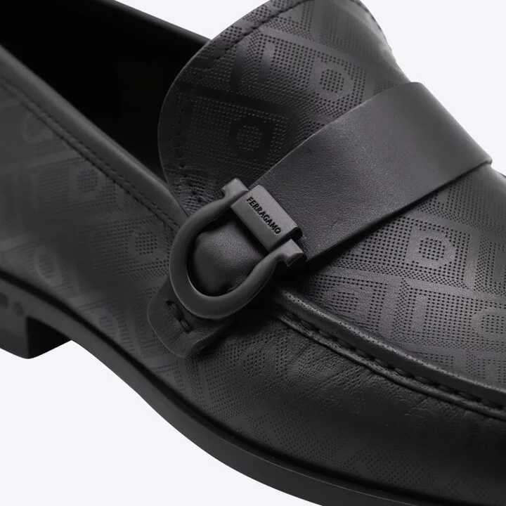 Black Leather Caspian Loafers - Image 4