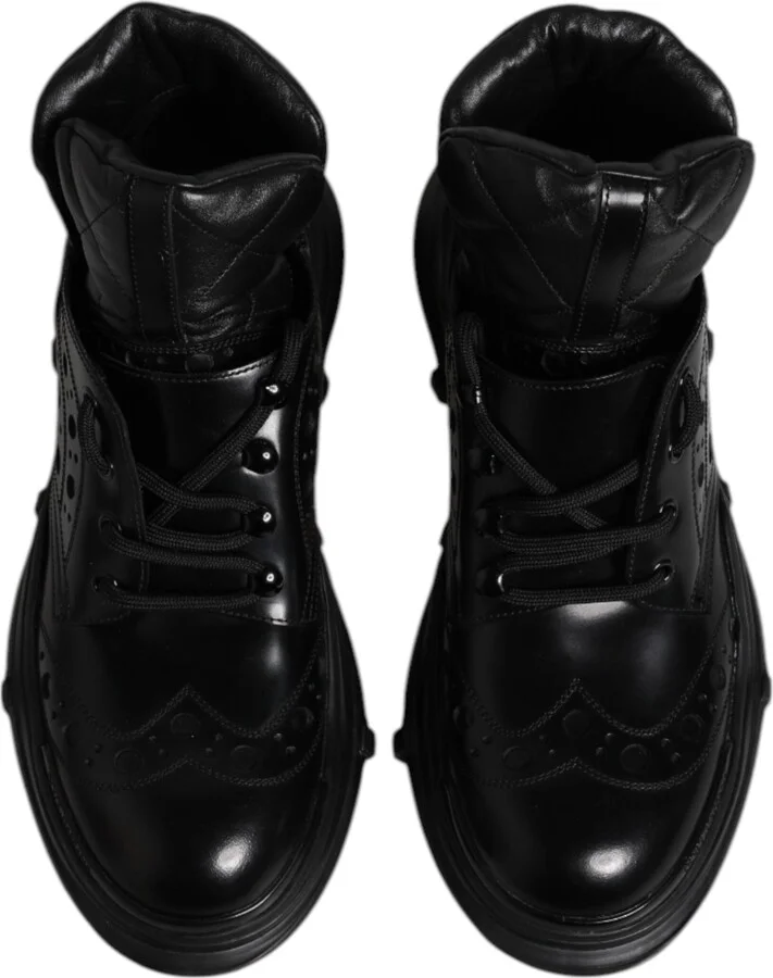Black Leather Casual Mens Ankle Boots Men's Shoes - Image 3
