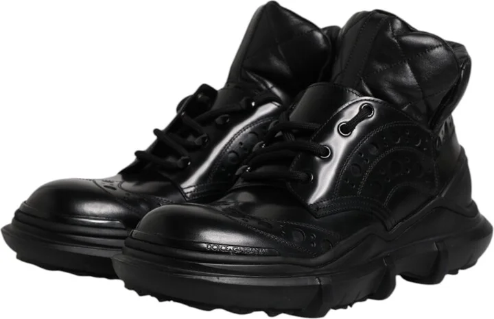 Black Leather Casual Mens Ankle Boots Men's Shoes - Image 4