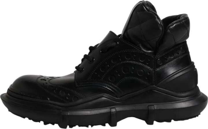 Black Leather Casual Mens Ankle Boots Men's Shoes - Image 6