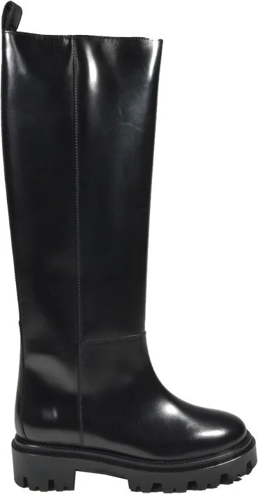 Black Leather Cener Boots