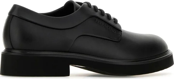 Black Leather Cervantes Lace-up Shoes - Image 3