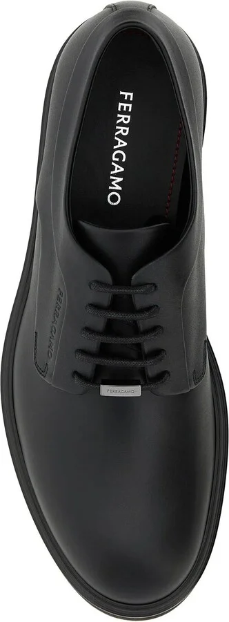 Black Leather Cervantes Lace-up Shoes - Image 4