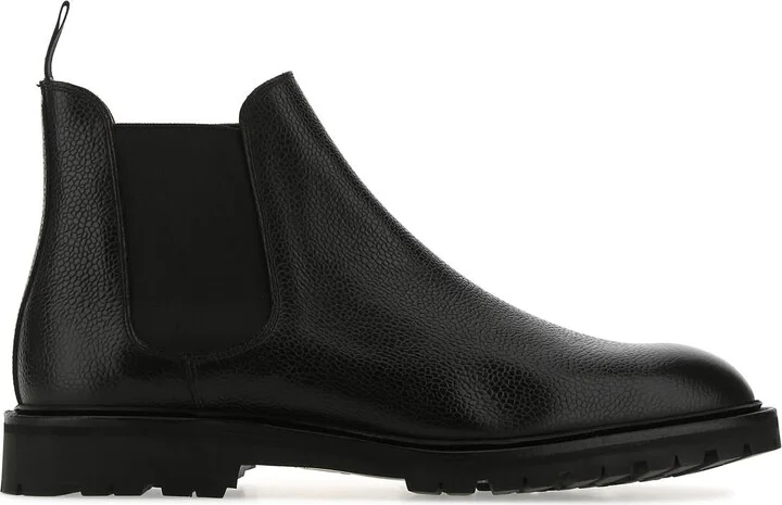 Black leather Chelsea 11 ankle boots