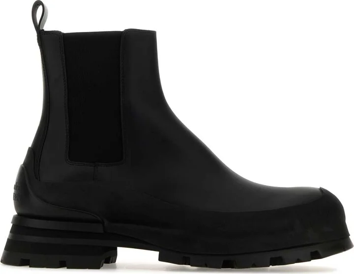 Black Leather Chelsea Wander Ankle Boots