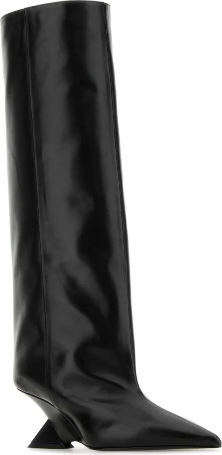 Black Leather Cheope Boots - Image 2