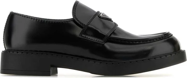 Black Leather Chocolate Loafers