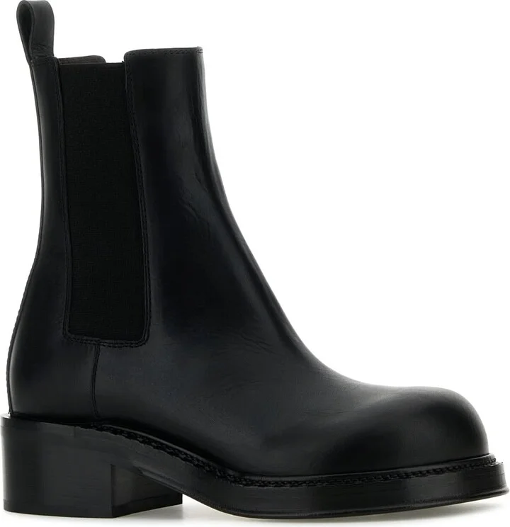 Black Leather Cliff Ankle Boots - Image 2