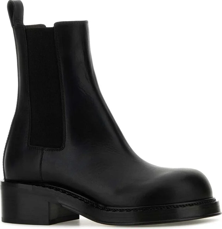 Black Leather Cliff Ankle Boots - Image 2