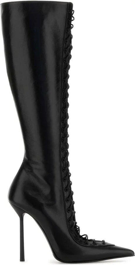 Black Leather Colette Boots