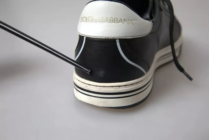 Black Leather Crown Milano Men Sneakers Men's Shoes (Pre-Owned) - Image 4