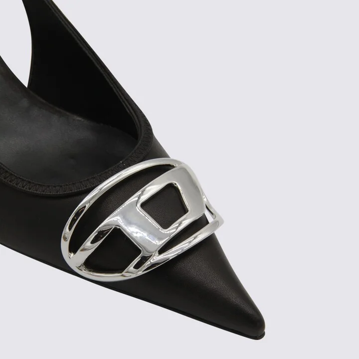 Black Leather D Venus Pumps - Image 4