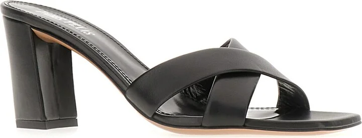 Black Leather Dafne Mules - Image 2
