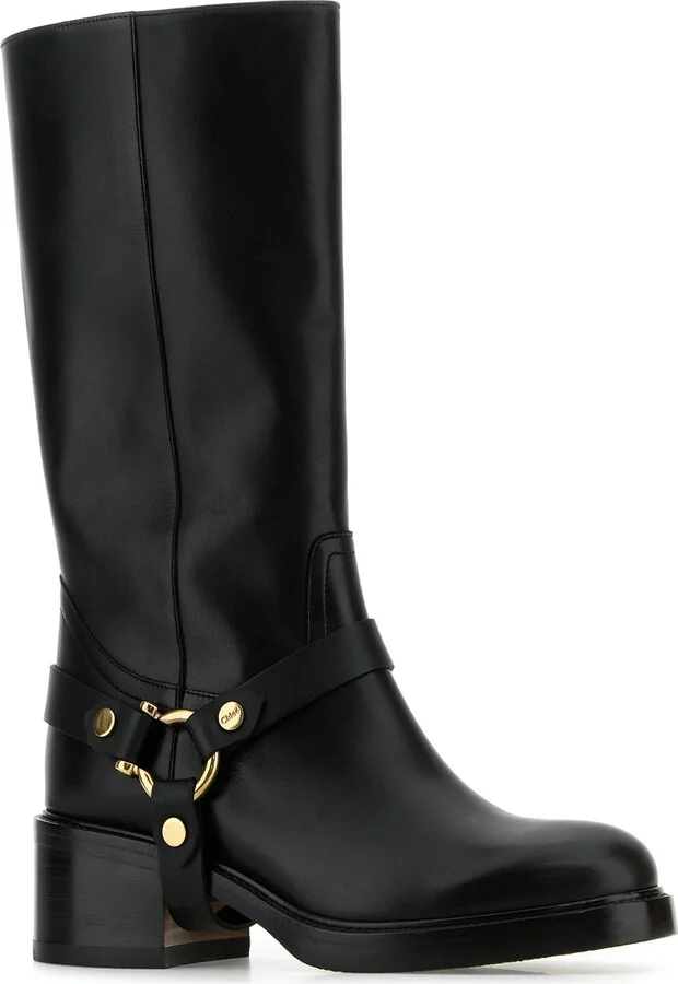Black Leather Dakota Boots - Image 2