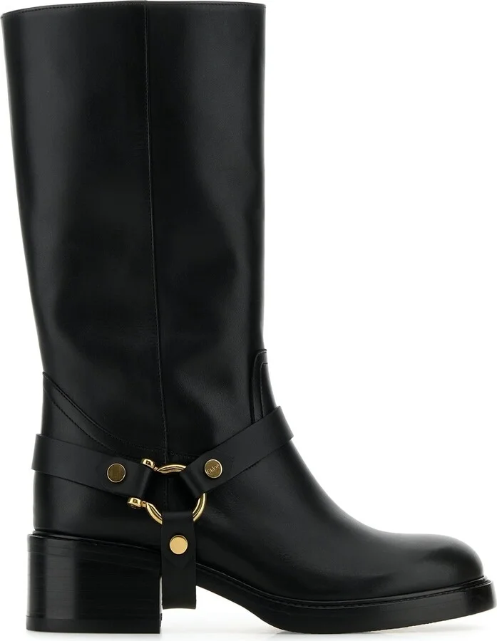 Black Leather Dakota Boots