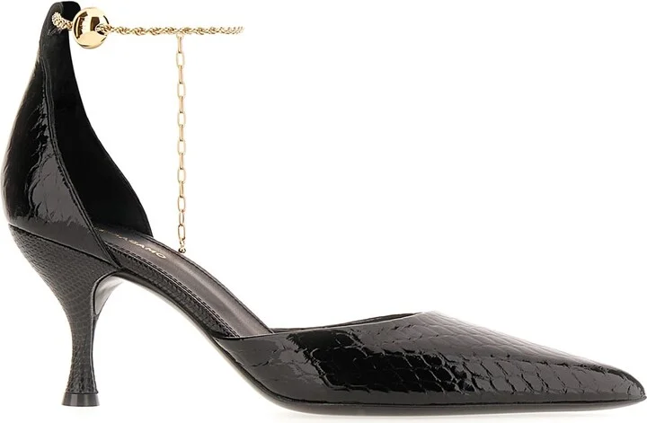 Black Leather Dana Pumps - Image 2