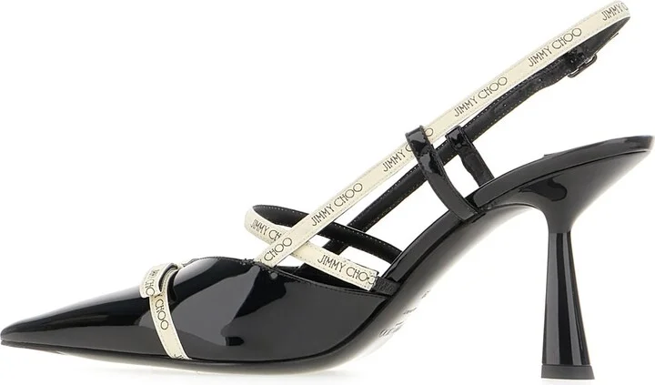 Black Leather Danica Pumps - Image 3