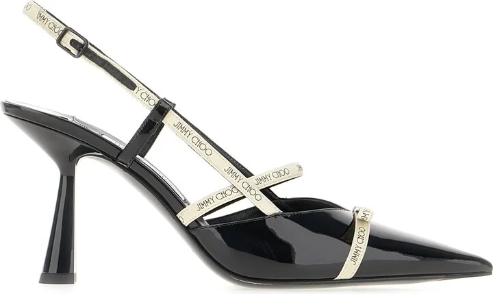 Black Leather Danica Pumps