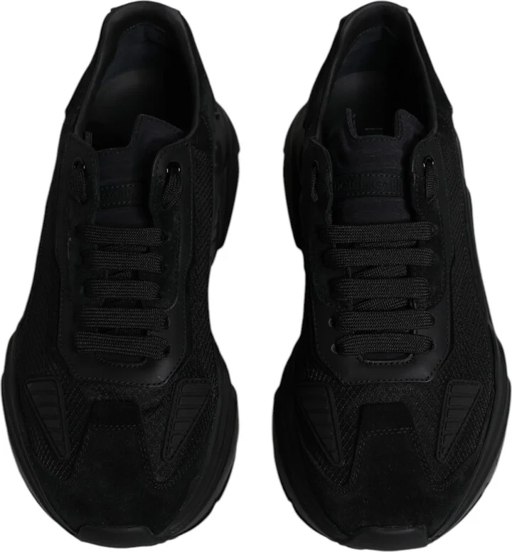 Black Leather Daymaster Low Top Sneakers Men's Shoes (Pre-Owned) - Image 3