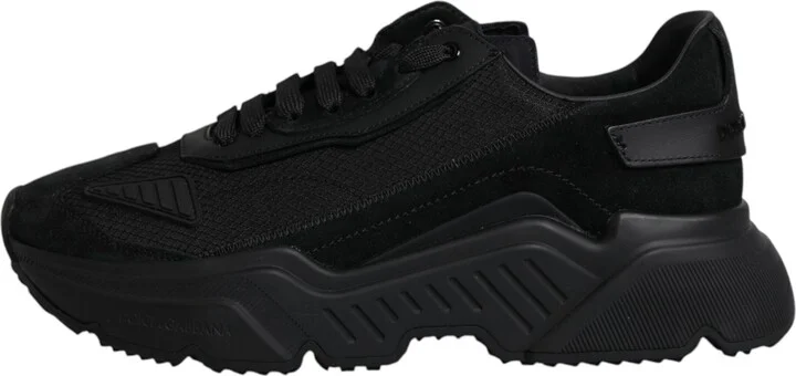 Black Leather Daymaster Low Top Sneakers Men's Shoes (Pre-Owned) - Image 6