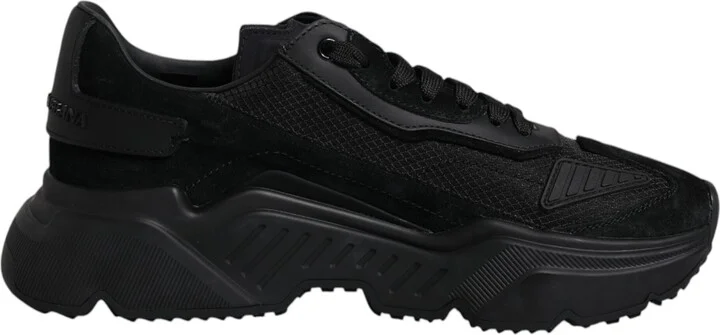 Black Leather Daymaster Low Top Sneakers Men's Shoes (Pre-Owned)