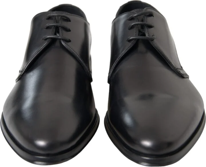 Black Leather Derby Formal Dress Men Men's Shoes - Image 2