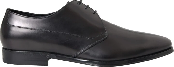 Black Leather Derby Formal Dress Men Men's Shoes