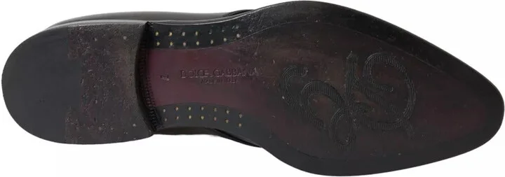 Black Leather Derby Formal Dress Men Men's Shoes (Pre-Owned) - Image 3