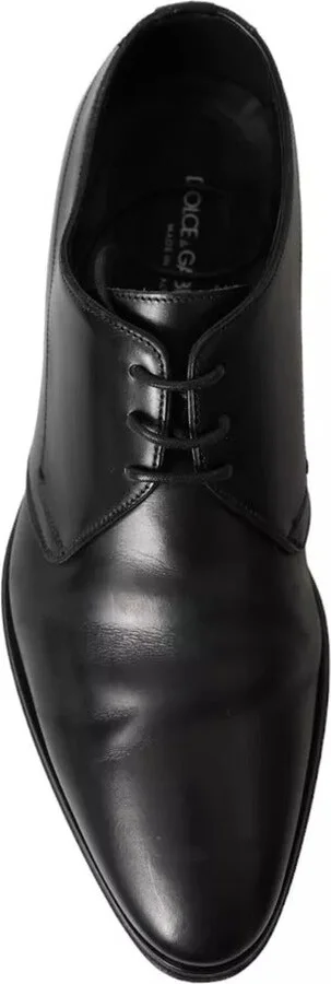 Black Leather Derby Formal Dress Men Men's Shoes (Pre-Owned) - Image 6