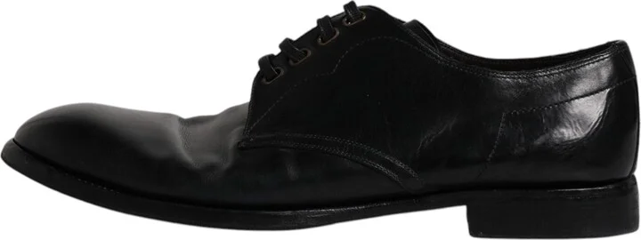 Black Leather Derby Formal Men Dress Men's Shoes (Pre-Owned) - Image 6