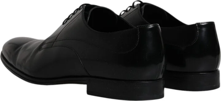 Black Leather Derby Formal Men Dress Men's Shoes (Pre-Owned) - Image 5