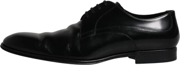 Black Leather Derby Formal Men Dress Men's Shoes (Pre-Owned) - Image 6