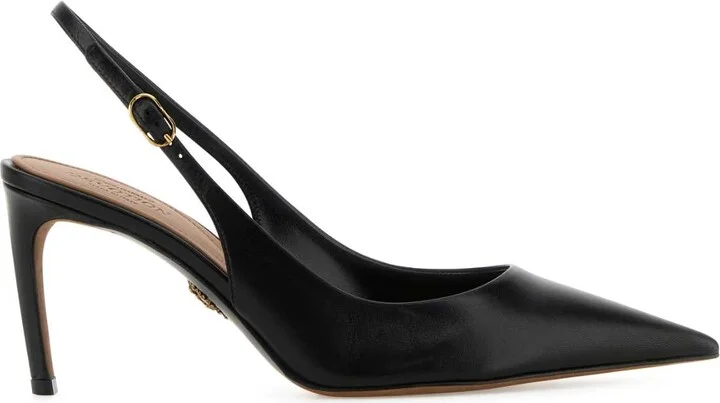 Black Leather Devotion 75 Pumps