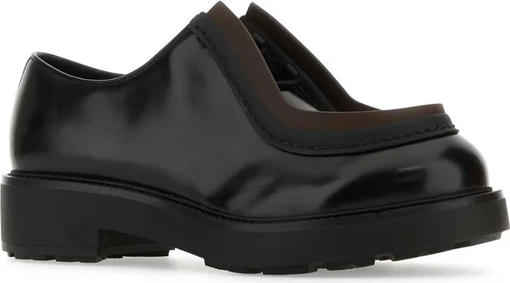 Black Leather Diapason Lace-up Shoes - Image 2
