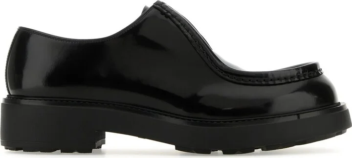 Black leather Diapason lace-up shoes